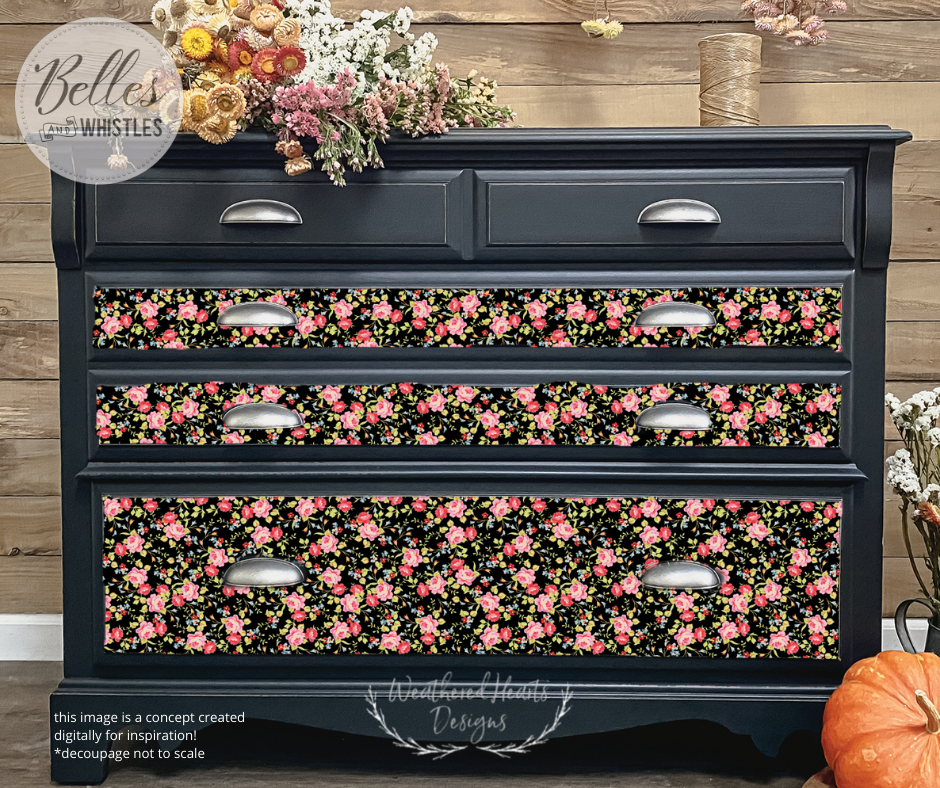 Dixie Belle Peony Pattern A1 Rice Decoupage Paper