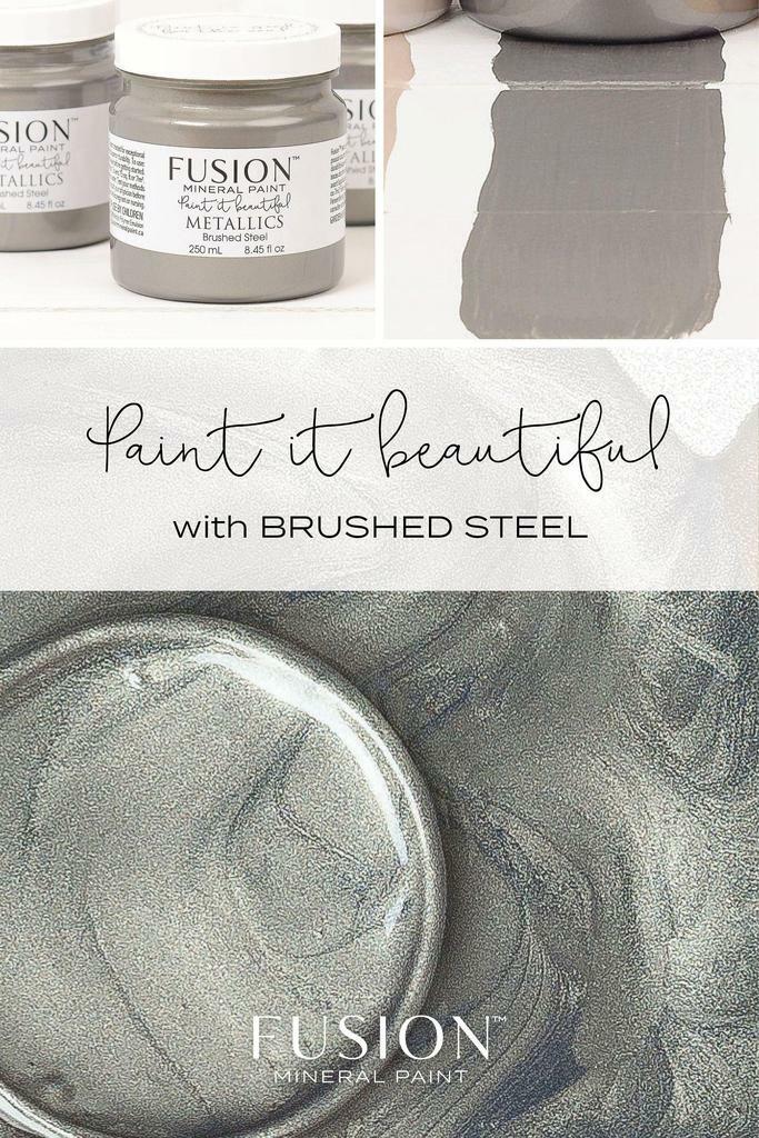 Fusion™ Mineral Paint Brushed Steel Metallic Paint