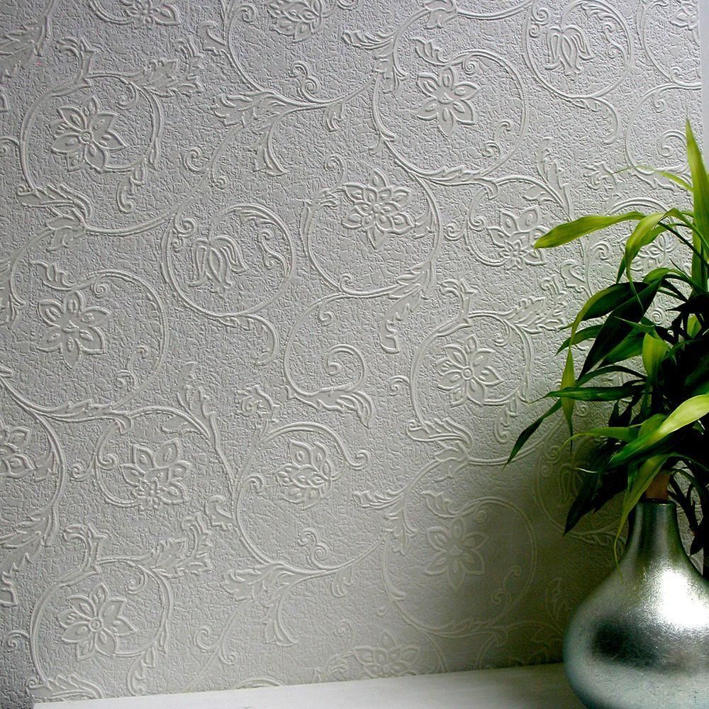 Paintable Textured Vinyl Wallpaper x 1mt Heaton 53cm wide