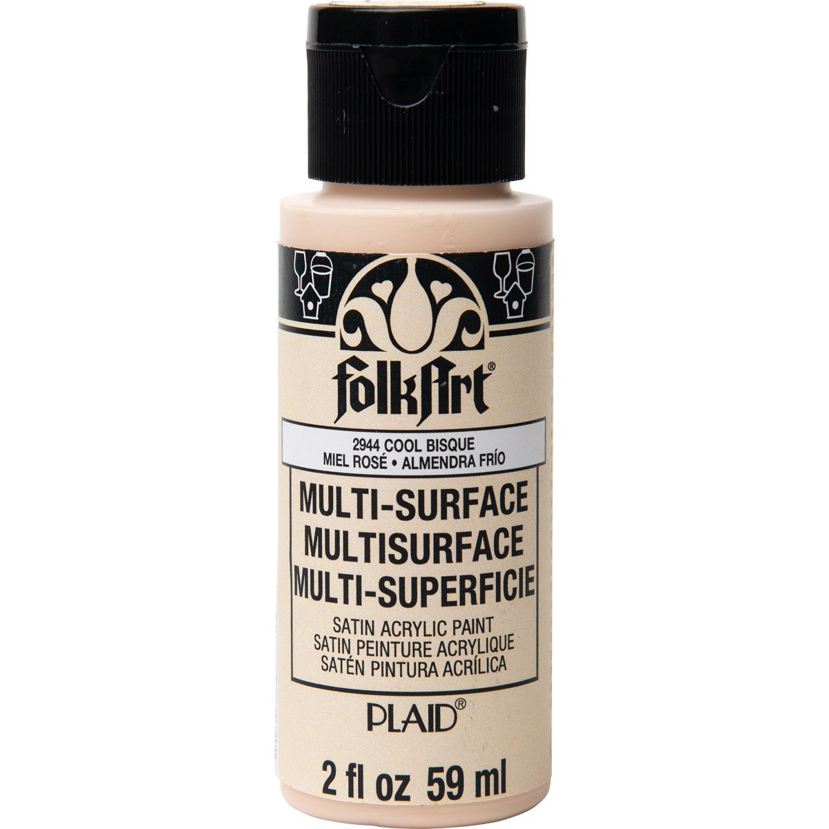 FolkArt Multi Surface Cool Bisque Acrylic Paint 2 oz 59ml 2944 Flat