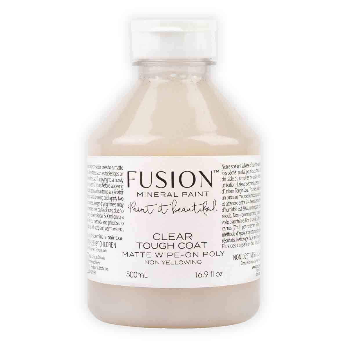 Fusion Matte Tough Coat WipeOn Poly 500ml Clear Top Coat offers