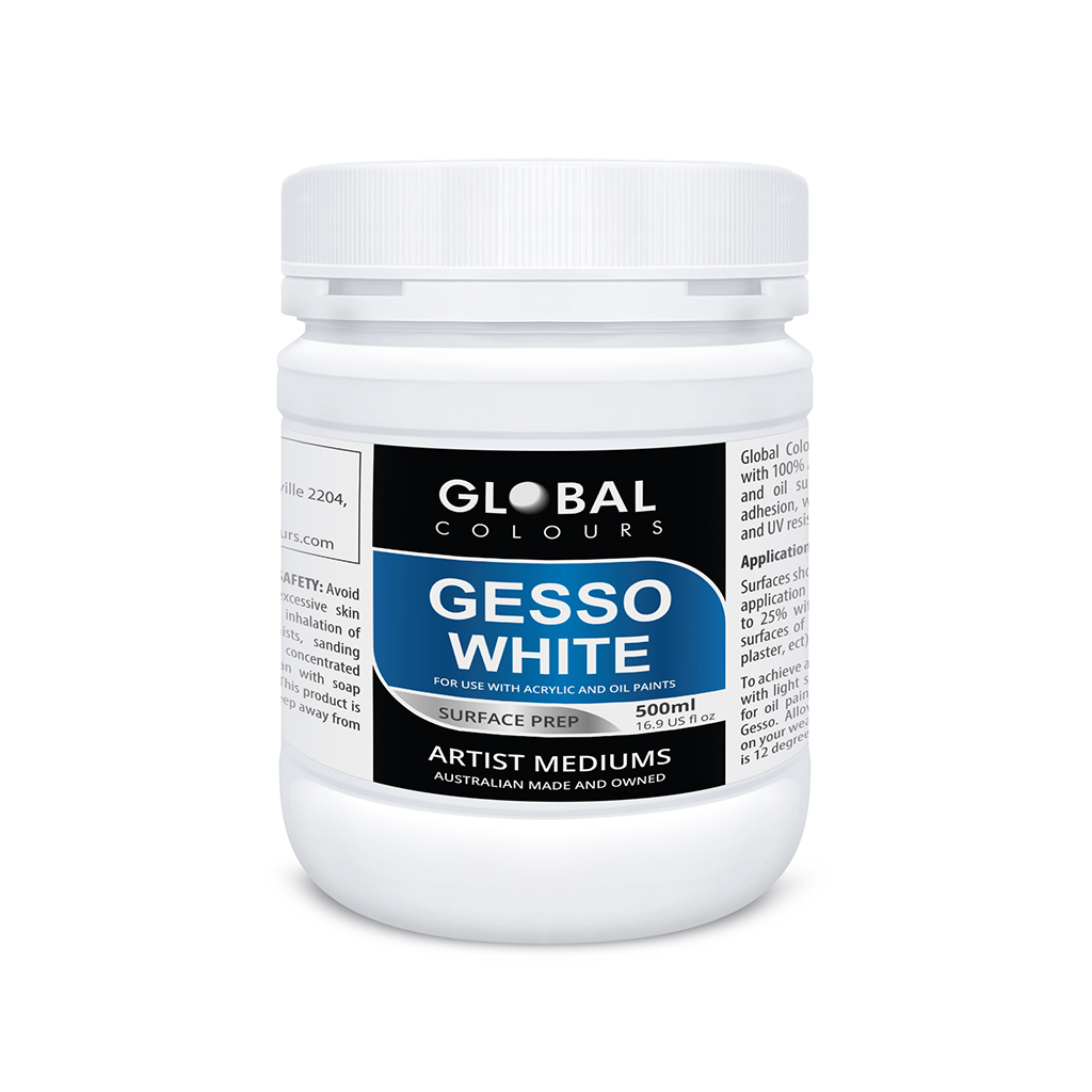Global Gesso White 500ml Professional Medium Made in Australia
