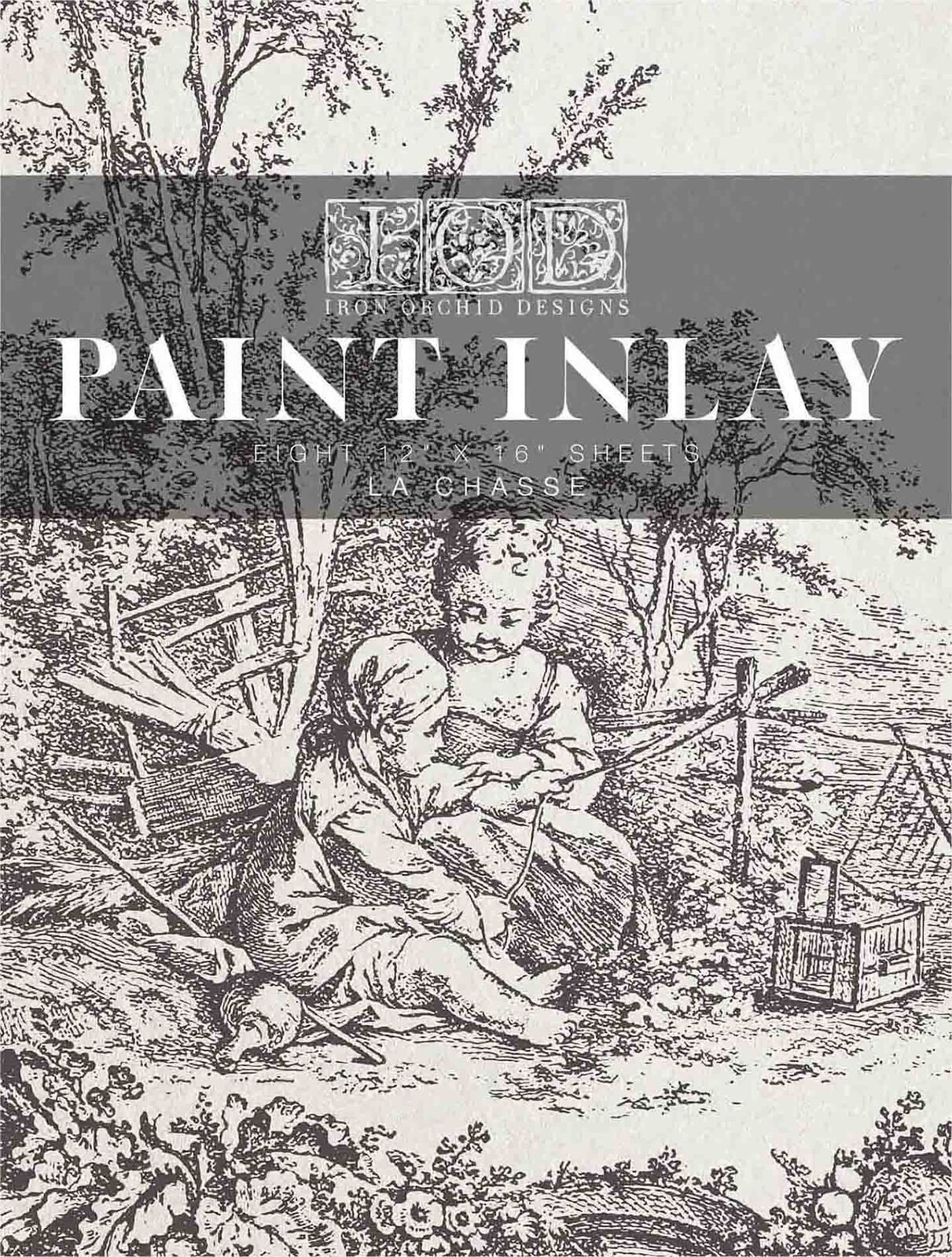 La Chasse IOD Paint Inlay 12 X 16 Pad Iron Orchid Designs