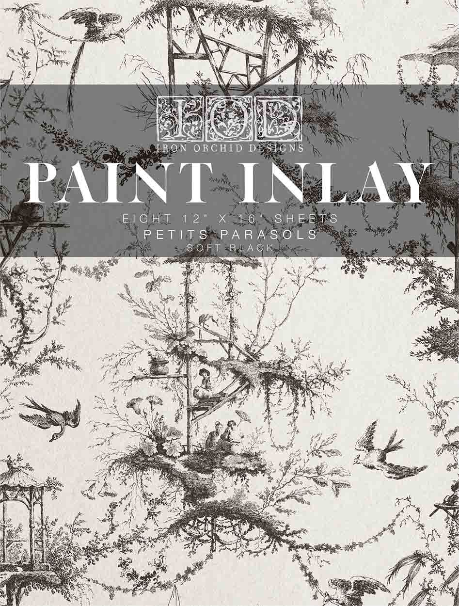 Petits Parasols IOD Paint Inlay 12 X 16 Pad Iron Orchid Designs