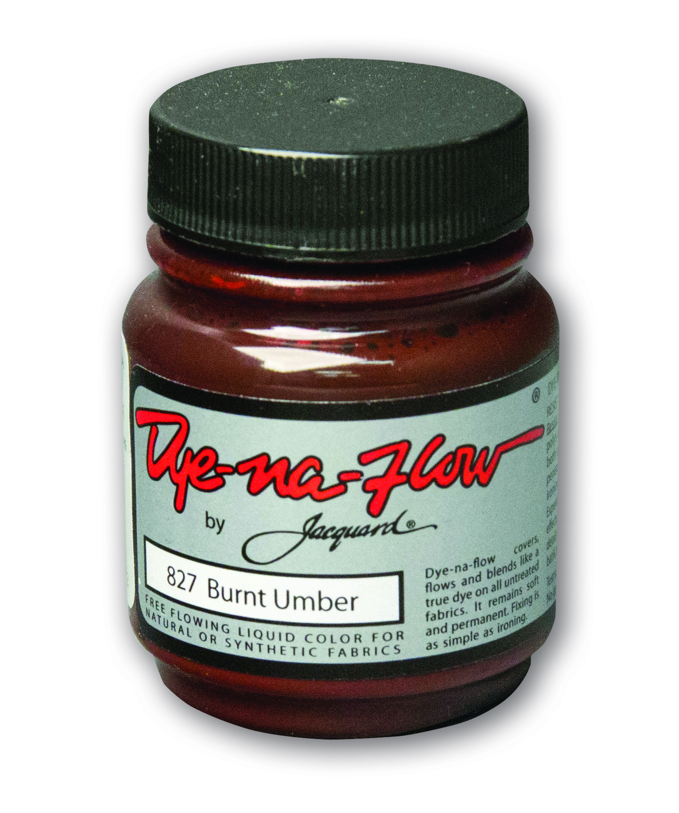 JACQUARD DyeNaFlow 70ml Burnt Umber paint is permanent on any porous