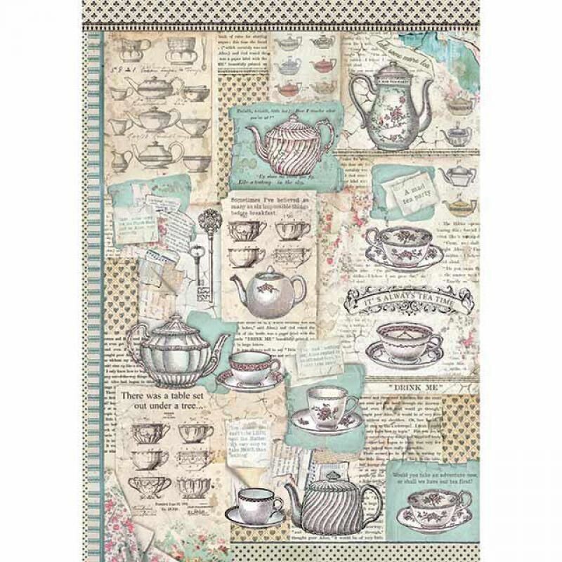 Hobby Colors Rice Paper Clock Stamperia Rice Decoupage A3
