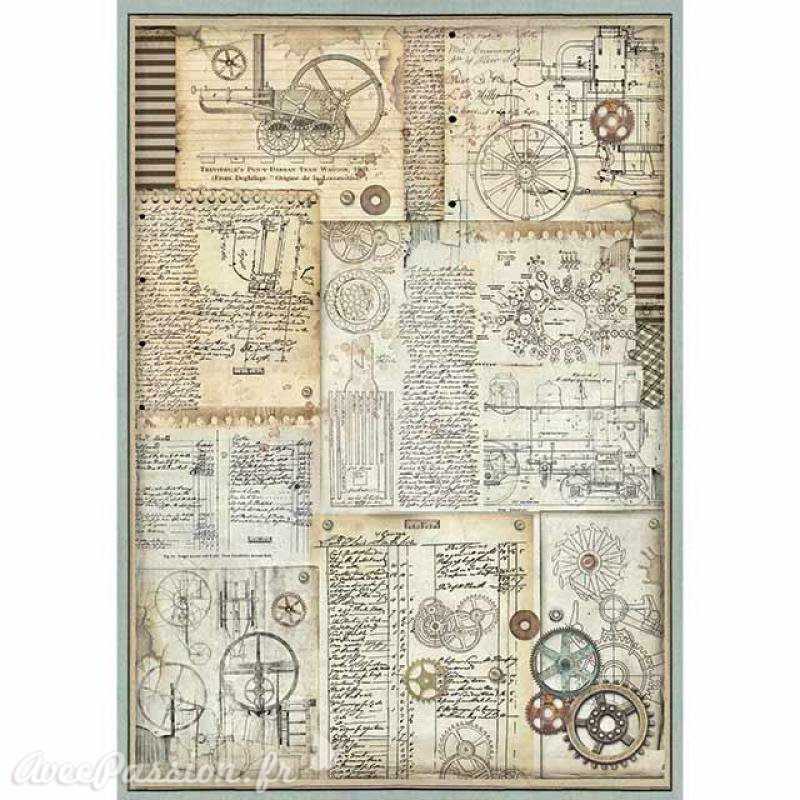 Hobby Colors Rice Paper Clock Stamperia Rice Decoupage A3