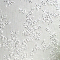 Paintable Textured Wallpaper x 1mt - Portland Floral 52cm wide