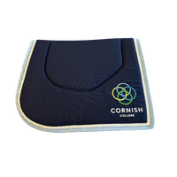 Cornish College Wither Relief shaped Cotton Navy Saddlecloth wool base