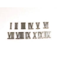 Roman Numeral Clock Numbers - 1" Silver