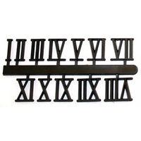 Roman Numeral Clock Numbers - 3/4" Black