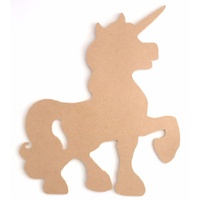 Unicorn Plaque MDF cutout 23cm x 26cm x 0.3cm