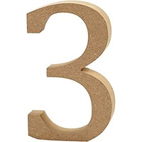 MDF Number - 3 - 17cm x 1.2cm