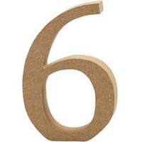 MDF Number - 6 - 17cm x 1.2cm