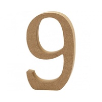 MDF Number - 9 - 17cm x 1.2cm