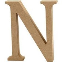 MDF Letter - N - 17cm x 1.2cm