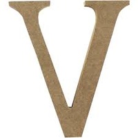 MDF Letter - V - 17cm x 1.2cm