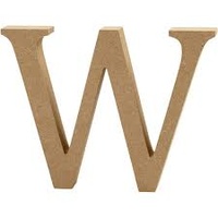 MDF Letter - W - 17cm x 1.2cm