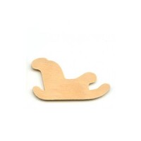 Santa Sleigh Wood Cut Out 7cm x 12 pieces