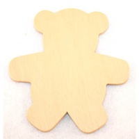 Teddy Wood Cut Out 2.5cm X 12PCS