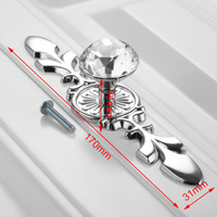Crystal-Zinc Alloy 170mm Knobs x 1 Clear Handle