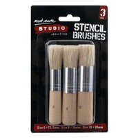 Mont Marte Studio Stencil Brushes Pkt 3