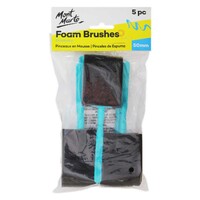 Mont Marte Foam Hobby Brush 50mm Brush 5pc