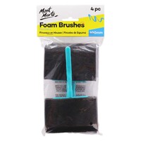 Mont Marte Foam Hobby Brush 100mm Brush 4pc