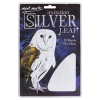 Mont Marte Imitation Silver Leaf 14x14cm 25 Sheet