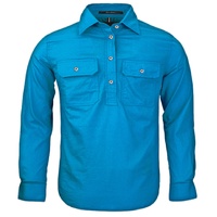 Kid's Pilbara Closed Front L/S Shirt - Embroidery