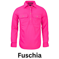 Women's Pilbara Closed Front L/S Shirt - Printed