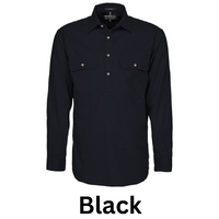 Men's Pilbara Closed Front L/S Shirt - Printed