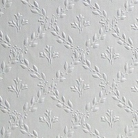 Paintable Textured Wallpaper x 1mt - Hamnett Floral 53cm wide